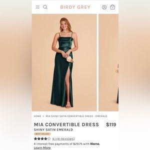 Mia Convertible Emerald dress size Medium